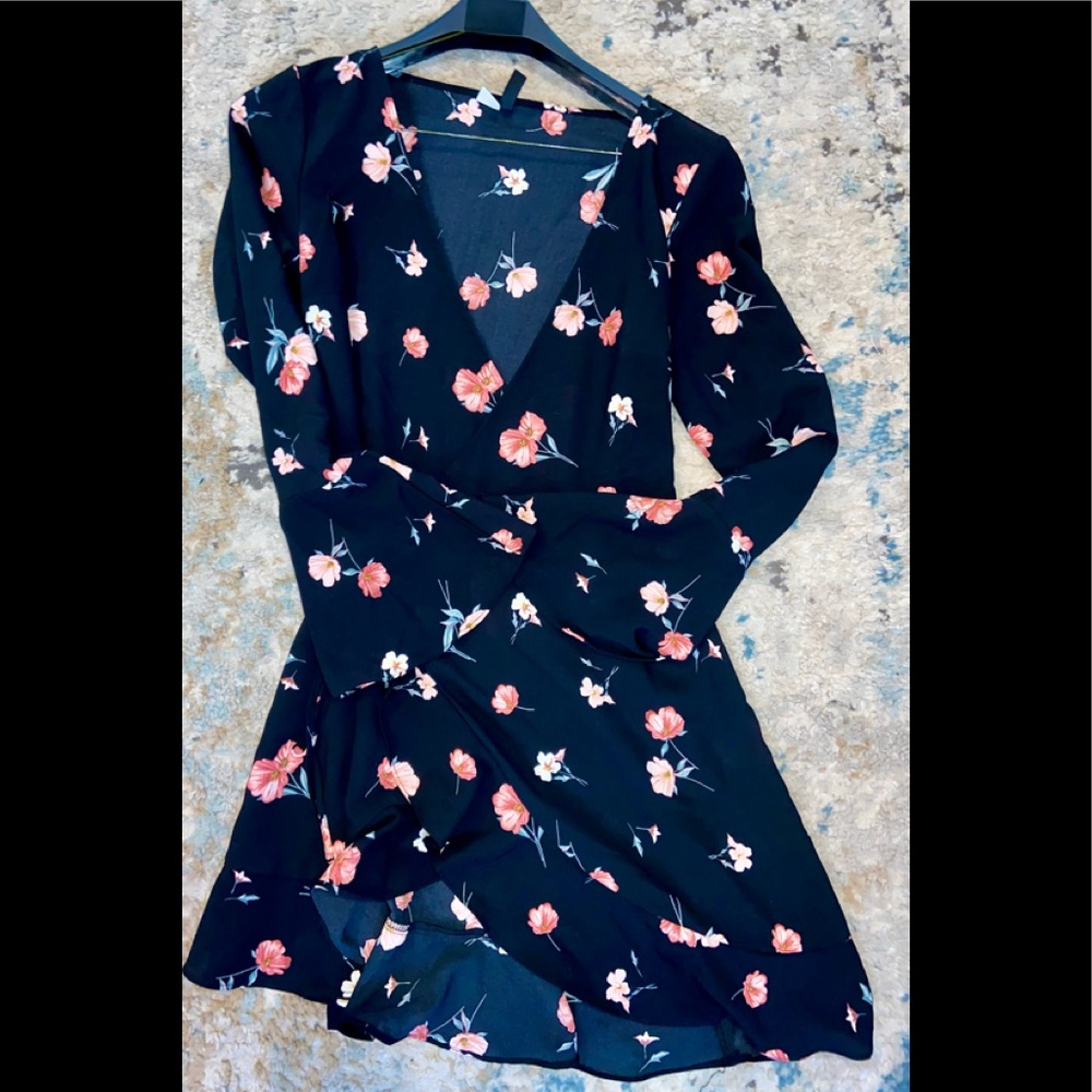 Floral wrap around dress!